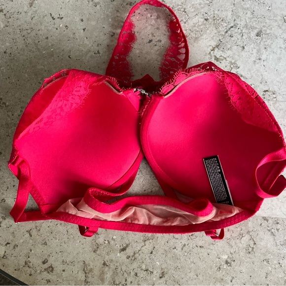 VICTORIA’S SECRET VERY SEXY PUSH-UP BRA PIGEONNANT RED BLING 32DDD - Picture 3 of 6